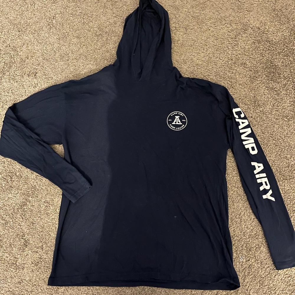Camp Airy Navy Blue Lightweight Hoodie - Size Youth XL - Picture 4 of 5